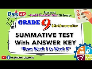 Grade 9 Mathematics - Quarter 4 Summative Test w/ Answer Key (Use DepEd Email To Access The Files)