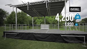 𝗦𝗧𝗔𝗚𝗘𝗟𝗜𝗡𝗘 𝗦𝗟𝟳𝟱 ✔️4,250 lbs rigging capacity ✔️20' x 16' ✔️30 minute set-up | Stageline