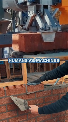 Humans or machines : Laying Bricks—Who Wins?
