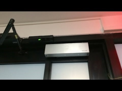 Linked Security Installing a magnetic lock on a building's front door time lapse