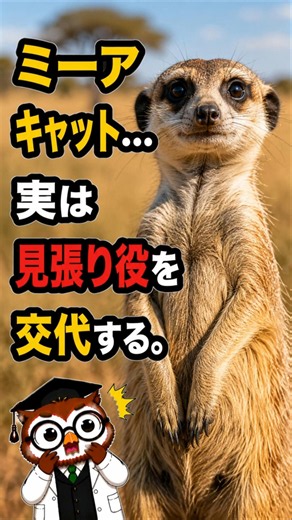 [Secret of Their Altruism] Meerkats actually take turns as lookouts.