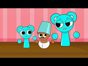 Brud and baby Sky fought over a lollipop, making Sky’s mom angry. - Sprunki Funny Animation