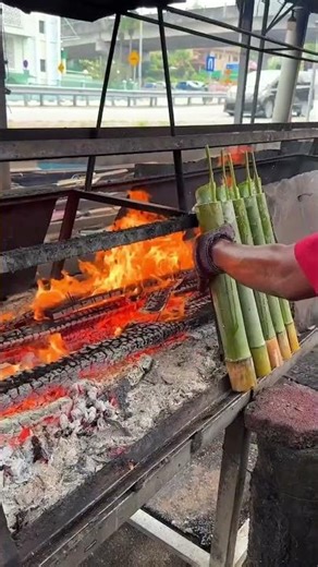 Bamboo rice, a famous Malaysian dish #shortsvideo