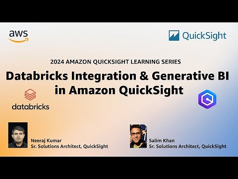Databricks Integration and Generative BI with Amazon Q in QuickSight