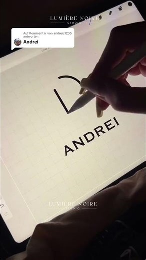 Procreate Masterpiece: Designing a Stunning Name Logo with Andrei #LogoDesign #Procreate #NameLogo