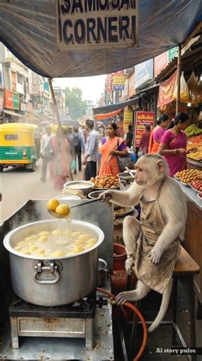 The Innocent Monkey’s Samosa Shop… But One Mistake Led to Life Imprisonment 😢
