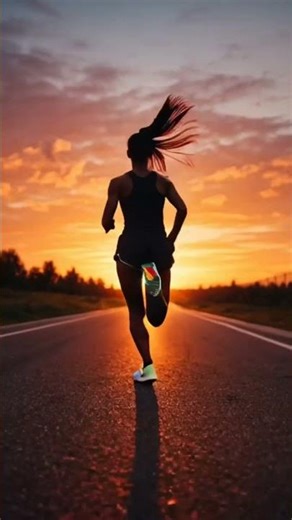 Cinematic Sunset Run 🌅 Dark Nature Evening Jog | Moody Calming Background