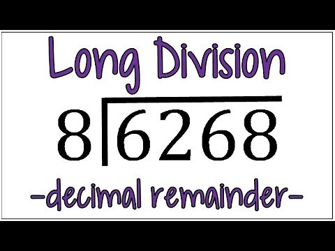 Long Division | How to Represent Your Remainder as a Decimal