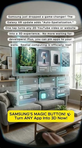 SAMSUNG’S MAGIC BUTTON! ✨ Turn ANY App Into 3D Now!