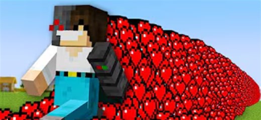 Minecraft, But Everything I Touch turns to Hearts...