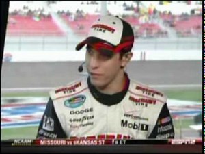 Brad Keselowski with help from Kyle Busch Interview Las Vegas Interview 2010.mpg