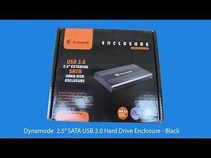 Dynamode 2.5” SATA USB 3.0 Hard Drive Enclosure - Black unboxing
