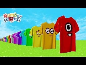 Counting Numberblocks on a Colorful Tshirt | Learn Numbers 1 to 100 for Kids