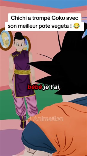 Chichi a trompé Goku avec son meilleur pote vegeta ! 😂 #humour #animation3d #dragonball #parodie #tromperie Inspi : @Robin_LC