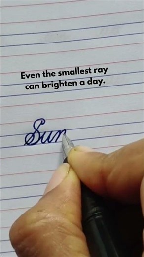 Sunshine in Beautiful Cursive Writing ✍️ | Easy Handwriting Practice #shorts