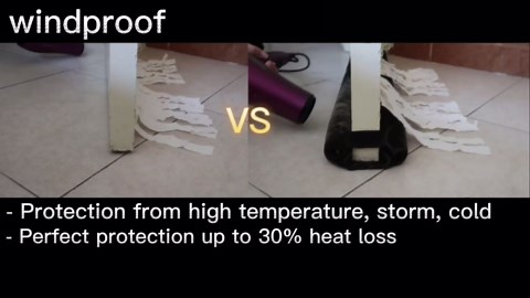 Door Draft Stopper for Doors 31-39" No Adhesive Draft Stopper for Bottom of Door Draught Excluder Under Door Wind Blocker Reduce Noise Draught Excluder Sweep Sound Proof(Beige)