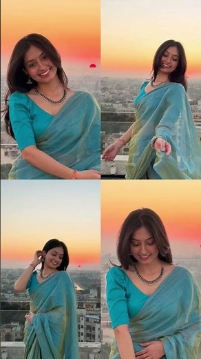 Aesthetic saree photoshoot ideas with layout ✨🧿 #asetheticvibes #viral #saree