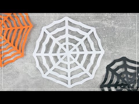 How To Make A Paper Spider Web 🕸 | Simple Halloween Decor
