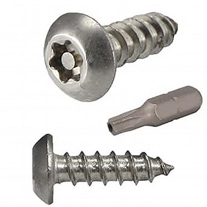Fastenere Torx Security Sheet Metal Screws - #10 x 1-1/4" (25-Pack) Button Head, Tamper-Resistant, Anti Theft Stainless Steel Screws for Higher Level of Safety & Secure Fastening Solution