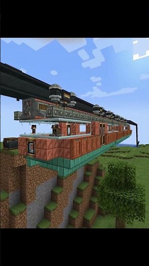 I build working monorail in Minecraft #minecraft #gamingcamp