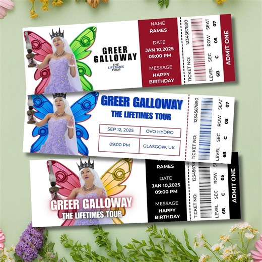 Editable Concert Ticket Template Canva, Surprise Concert Ticket Gift, Printable Concert Ticket Reveal, Digital Download - Etsy