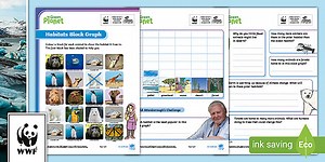 WWF: Animal Habitats Block Graph Activity with David Attenborough [Ages 5-7]