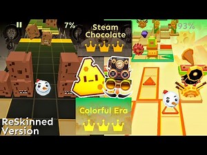 Rolling Sky - Steam Chocolate, Colorful Era, Candyland Pt.II, (ReSkinned & Music Swaps)