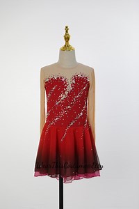 Red Girls Women Figure Skating Dress/ Customized Ice Dance Costume/ Ice Skating Dress - Etsy