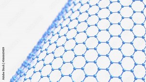 nanotechnology molecular structure 3d animation of a lattice, chemistry background loop animation, can be used to represent graphene, superconductivity or a futuristic background