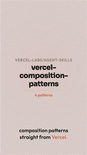 💻 90K Devs Use Vercel Composition Patterns — AI Coding Agent Skill #Shorts