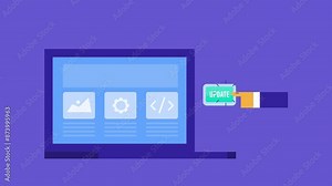 Content creation, management and publishing software app, modify website content appearance style, admin panel interface business CMS solution video animation.