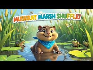 Muskrat Marsh Shuffle | Wetland Animal Song for Kids | Swim and Splash with a Muskrat
