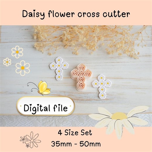 Polymer Clay Daisy Kreuz Ausstecher STL | Blumen Kreuz Ohrring Cutter | Boho Blumen Ausstecher | 3D Druck Schmuckherstellung Werkzeug Digital Download - Etsy.de