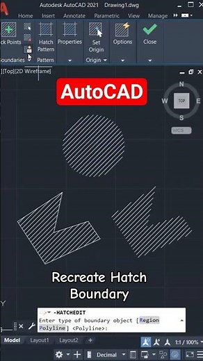 ✅ Recreate Hatch Boundary in AutoCAD 🎨 | Quick Drafting Tip | 1-Click Trick