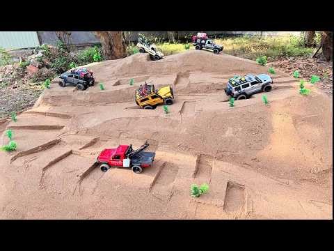 RC Off-Road Extreme! Sand Mountain Obstacles Challenge | RC MN Tank 300 vs RC MN128 Jeep Rubicon