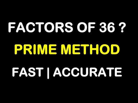 Find All Factors of 36 Quickly | Prime Factorization Method | Easy Step-by-Step | Important Question