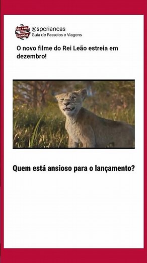 O NOVO FILME DO REI LEÃO VEM AÍ! 🦁🤩 “Mufasa: O Rei Leão” revela a história do jovem Mufasa, um