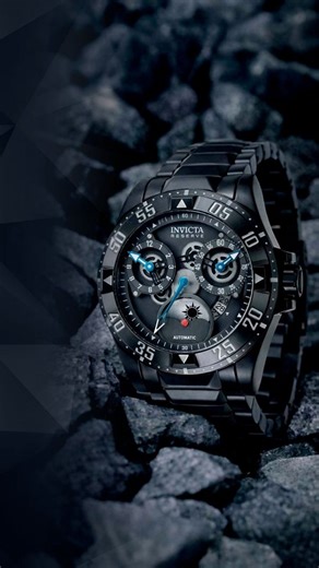Official Invicta Stores | Stealth power in full Reserve form. The Invicta Reserve Excursion 47572 brings a 49.5mm grey‑and‑black case together with a gunmetal dial... | Instagram