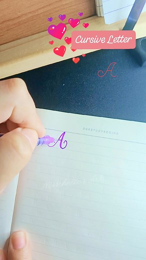 Cursive Letter A writing #misschelleart #cursivewriting | Michelle Ong