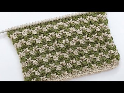 Two Color Knitting Design / Pattern For Baby Sweater