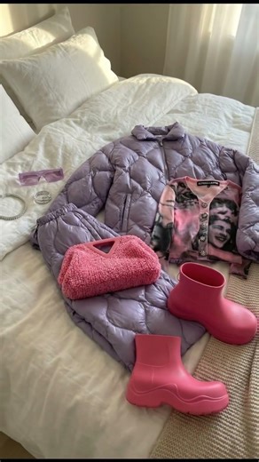 Styling the PERFECT Pastel Winter Outfit 💜💖 #shorts