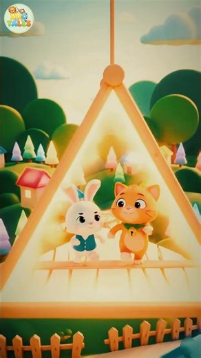 Learn basic shapes with cute animal friends | #viral #reels #shorts #foryou