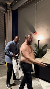 Behind-the-scenes look from 2023 when we surprised Bert Kreischer with an original TBL Gasparilla jersey and a Derrick Brooks 👀 See him at his next hometown show here in just a week 🏴‍☠️ bit.ly/3Kt13IJ | Benchmark International Arena
