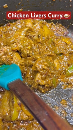 Delicious chicken livers curry.