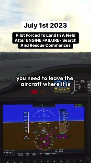 5K views · 12 reactions | Pilot Forced To Land In A Field After ENGINE FAILURE- Search And Rescue Commences #Atc #aviation #plane #pilot #airplane #avgeek #airport #sky | Flight Simulator Fantasy | Facebook