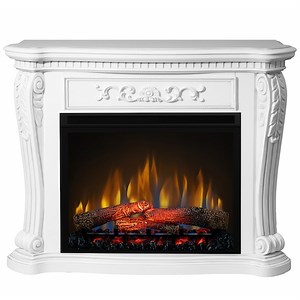 Semineu electric Bologna Alb cu focar electric 3D Dimplex Optiflame XHD28 si sunet - eMAG.ro