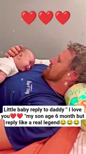 Little baby reply to daddy " I love you❤️"my son age 6 month but reply like a real legend😂#funnycute