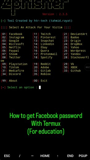 HACKING FACEBOOK FROM A PHONE?! 😱 Think you need a high-end PC to launch a cyber attack? Think again. Yesterday I showed you Kali Linux, but today we’re taking it to the next level: A full Phishing Lab inside Termux! 💻🔥 In this video, I’m showing how a simple Android smartphone transforms into a powerful Credential Harvesting tool in under 60 seconds. From the terminal on my phone to the victim’s login page – watch the data capture happen in real-time. 😱 The scariest part? You don't need cab