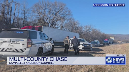 Multi-county chase ends in Anderson County