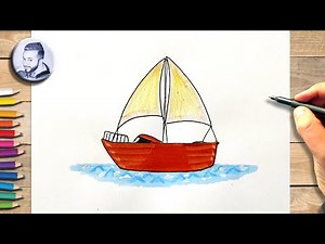 Comment dessiner un bateau à voile facile